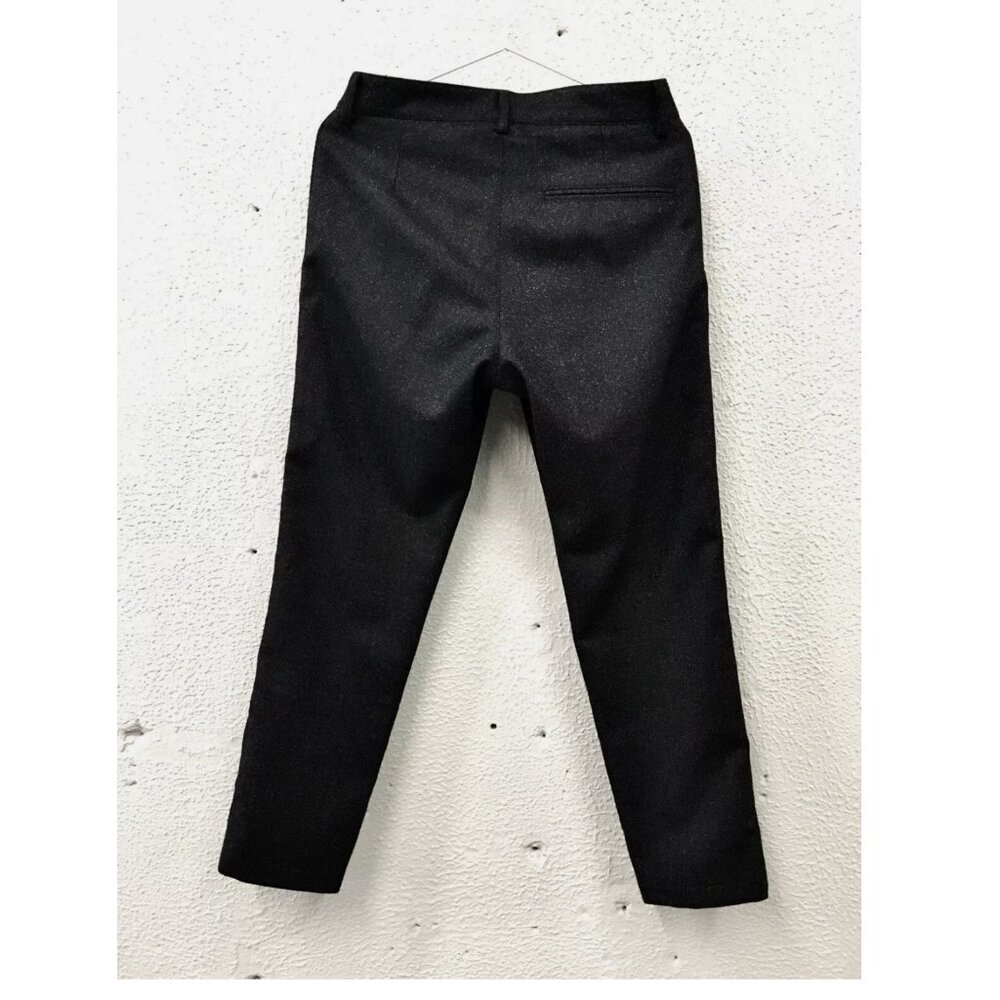 YMC Men’s Textured Wool Trousers (Black, Size 30)